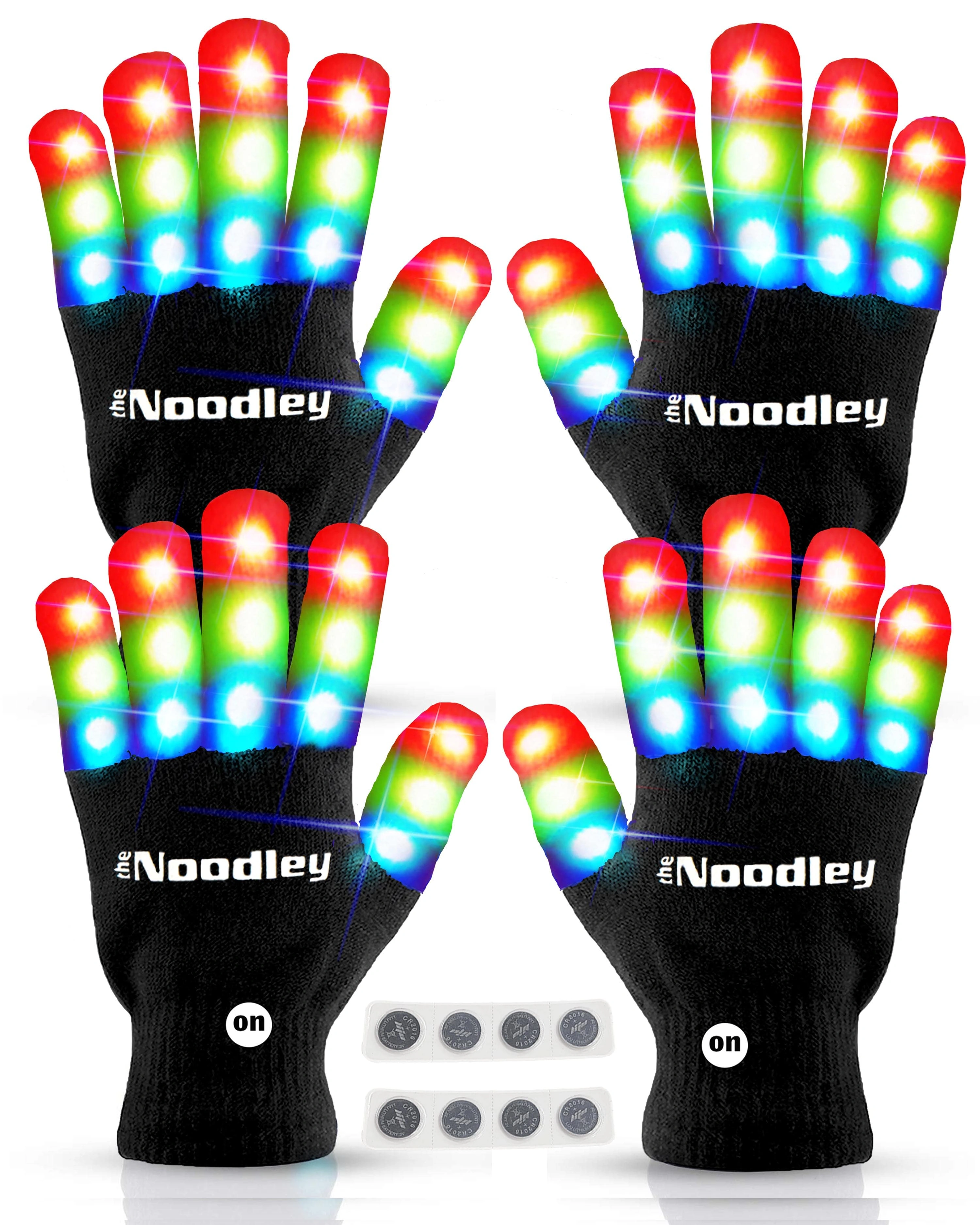 Glow-in-the-Dark Fun: Noodley Kids' Light-Up Gloves – Spark Their Play!
